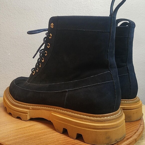 Marc Nolan Odin Boots Mens Size 14 Blue Suede Combat Zip Ankle Lug Sole main image 14